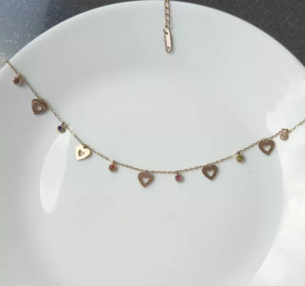 Tanvy Meandering Heart Pendant With RGB Stone