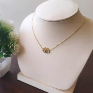 Tanvy Fashion Evil Eye Diamante Pendant Necklace