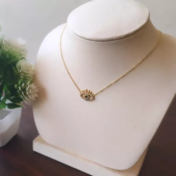 Tanvy Fashion Evil Eye Diamante Pendant Necklace