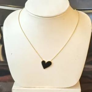 Tanvy Stylish Black Heart 🖤 Necklace ✨