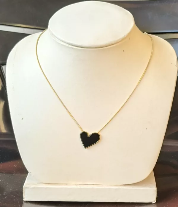 Tanvy Stylish Black Heart 🖤 Necklace ✨