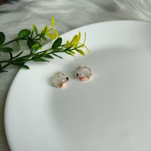 Rose gold Pearl Stones Studded Earrings 🎉