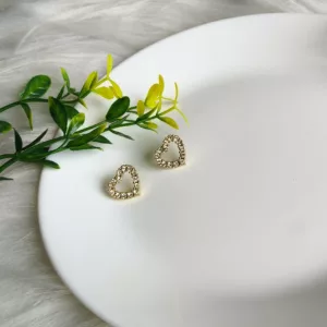 AD Stones Heart Earrings 🎉