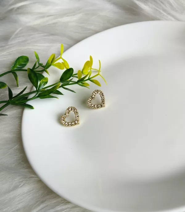 AD Stones Heart Earrings 🎉