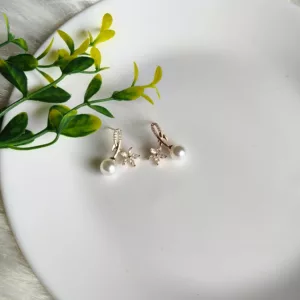 Rose gold Stylish Pearl Earrings 💞