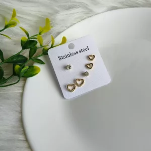 Heart Studs Combo