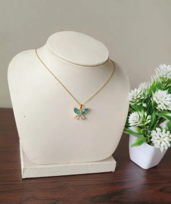 Tanvy Crystal Butterfly  Necklace ✨ - Image 2