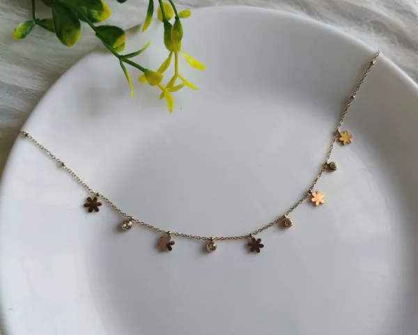 Tanvy Snowflake Diamond Necklace - Image 2