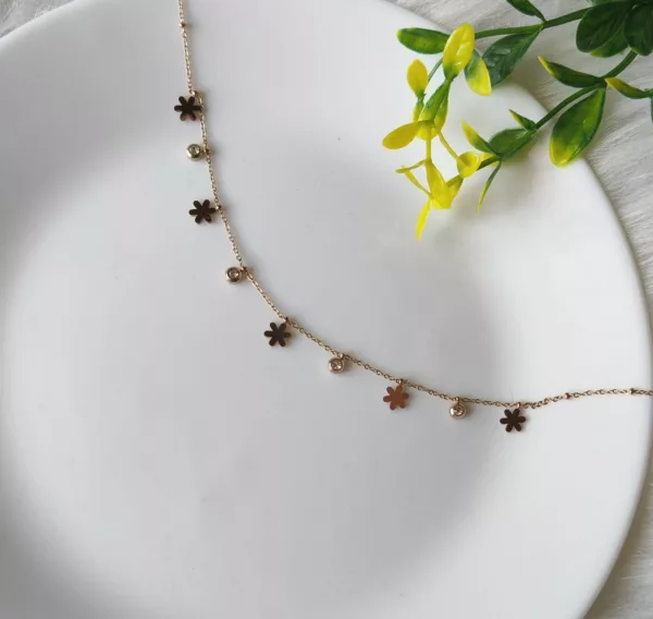 Tanvy Snowflake Diamond Necklace
