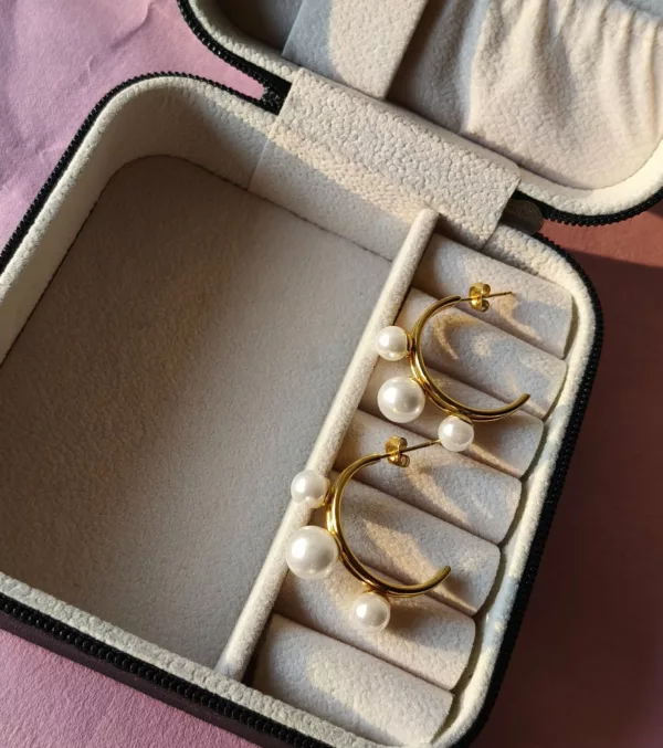 Zarina Pearl Hoops ✨ - Image 2