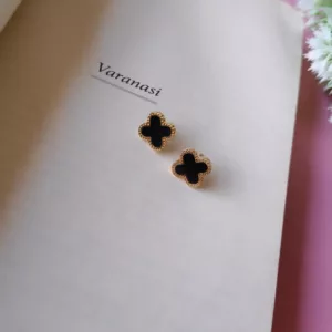 Tanvy Black Clover Studs