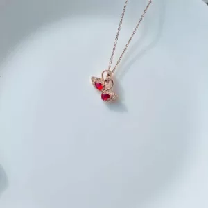 Tanvy Crystal Swan Pendant Necklace