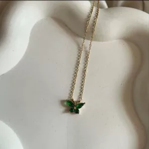 Tanvy Crystal Butterfly Pendant Necklace ✨
