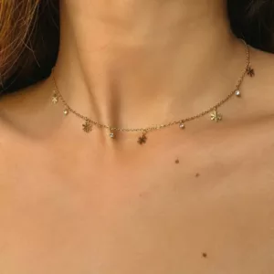 Tanvy Snowflake Diamond Necklace ✨