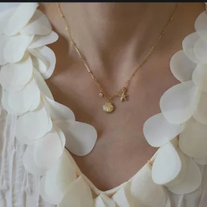 Tanvy Shell Diamond Necklace ✨